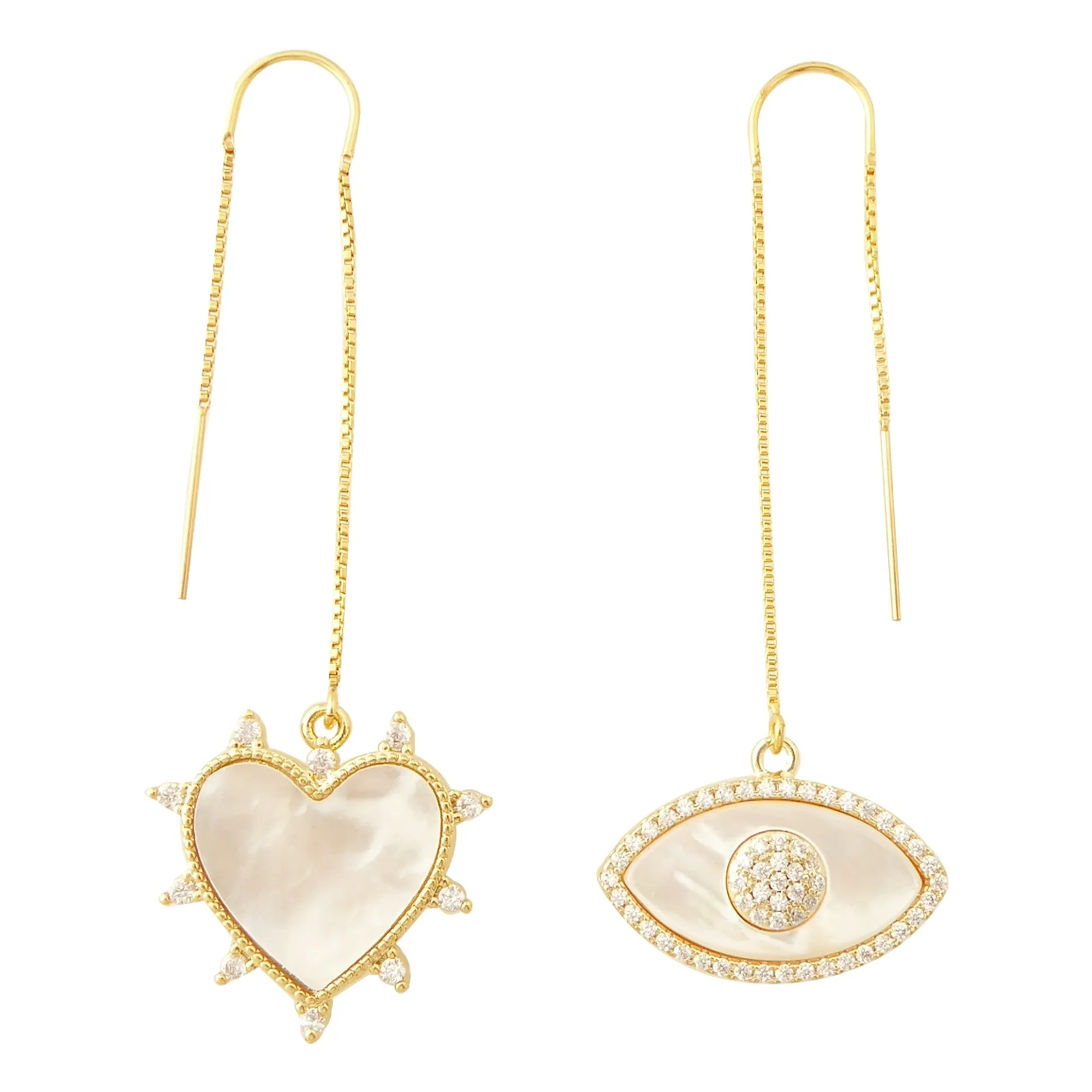 Eye love threader earrings
