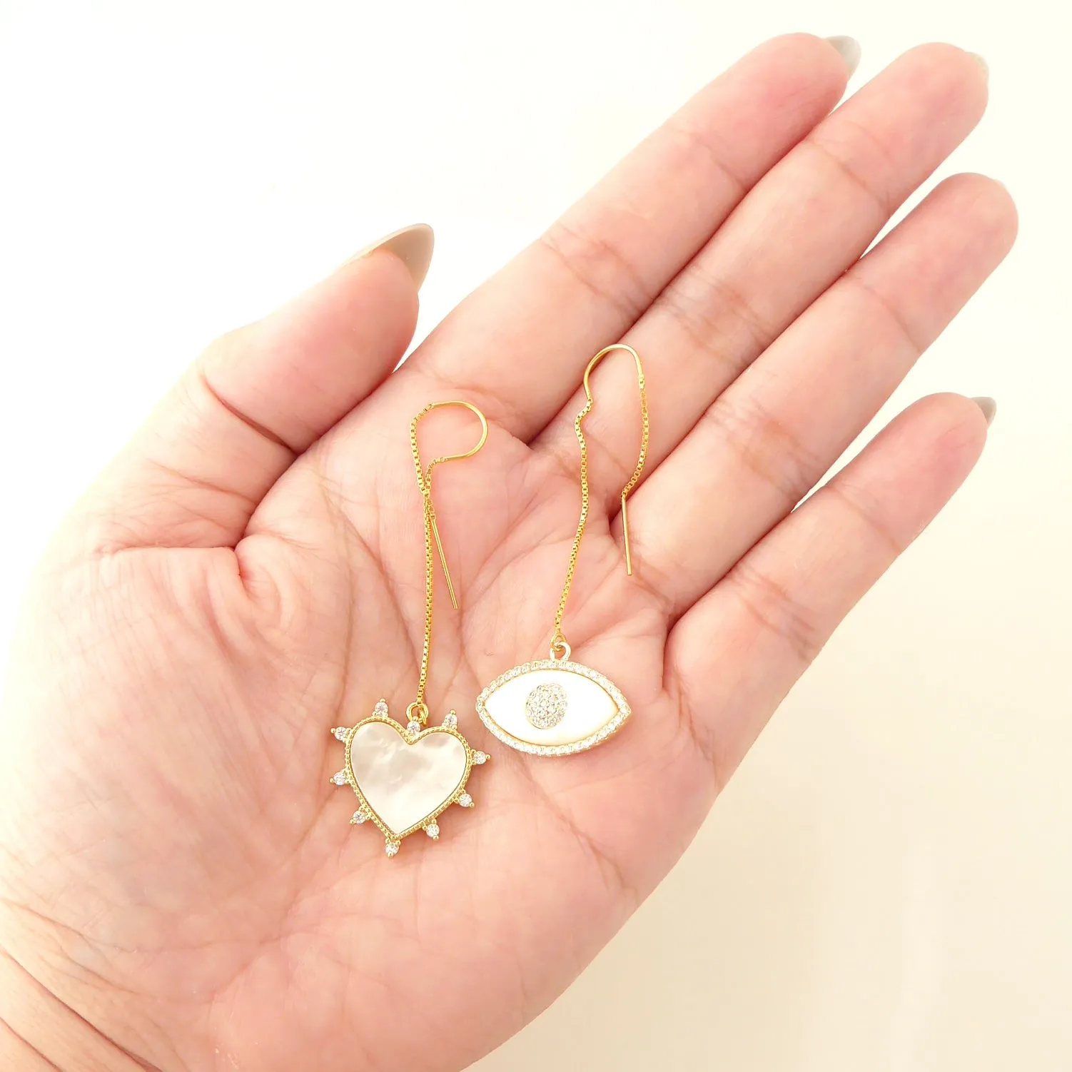 Eye love threader earrings