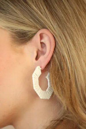 Fabulously Fiesta White Paparazzi Earrings