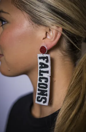 Falcons | Custom Beaded Earrings