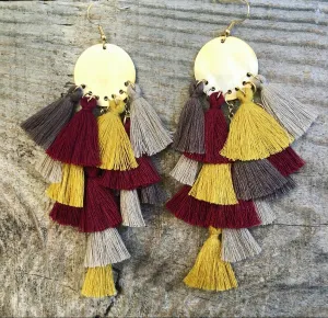 Fall Mix Tassel Earrings