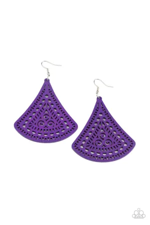 FAN to FAN Purple Paparazzi Earrings