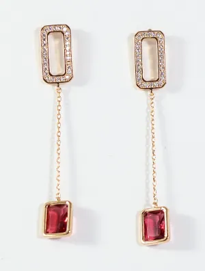 Fashion Drop Earrings with Crystal