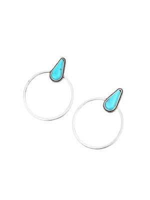 Fashion Turquoise Super Hoop Earrings