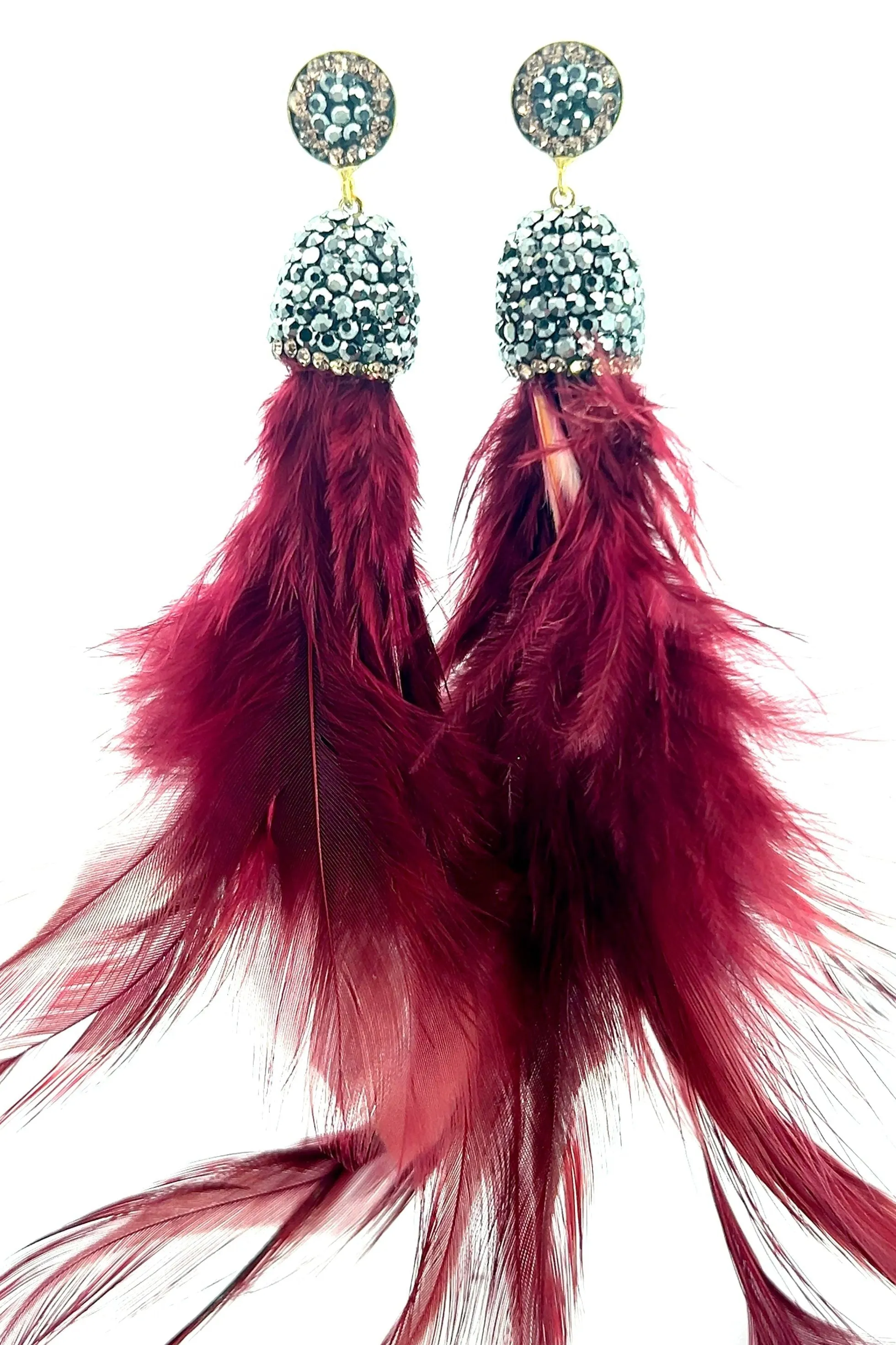 Feather 925 Sterling Silver Statement Earring