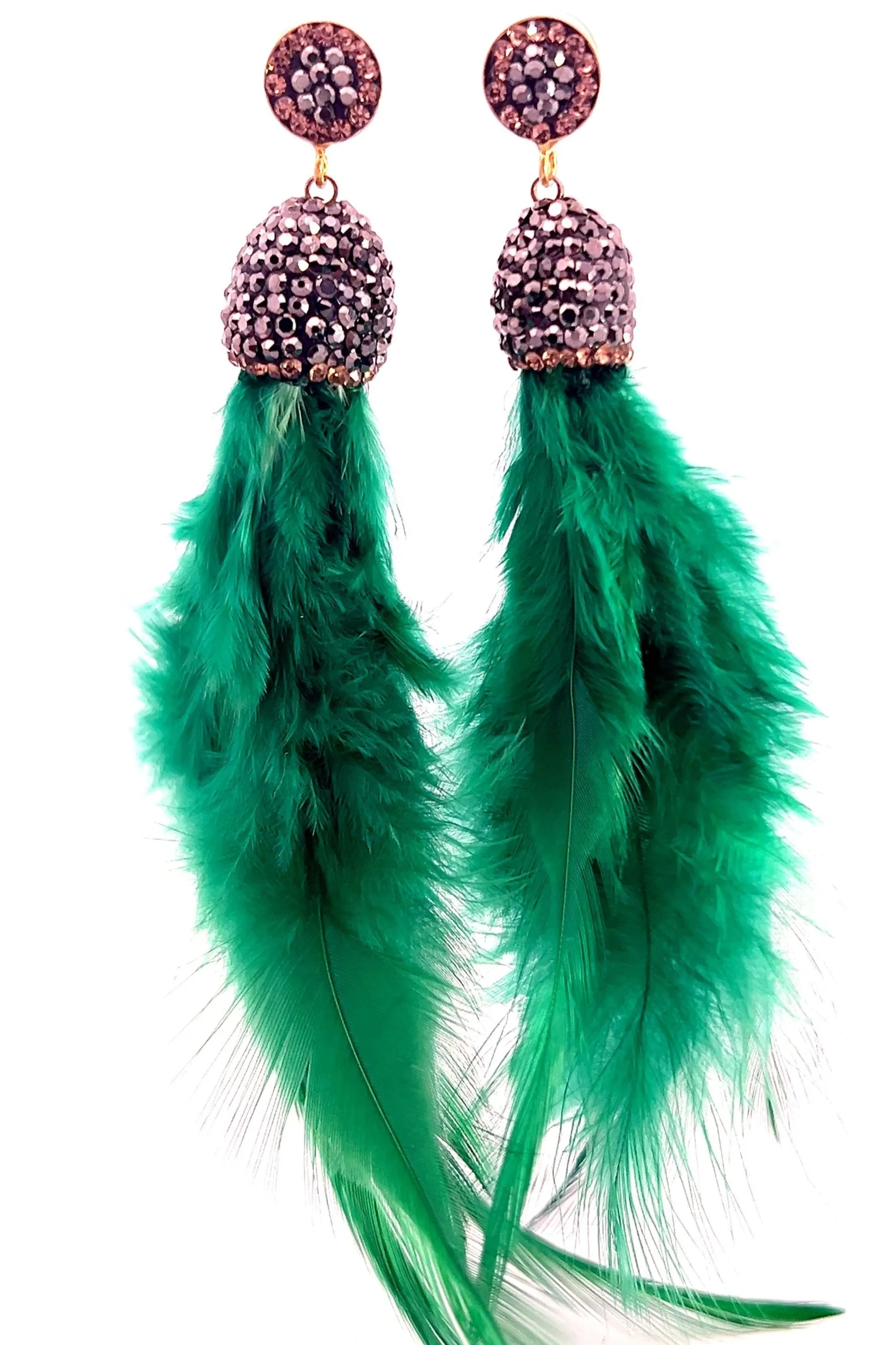 Feather 925 Sterling Silver Statement Earring