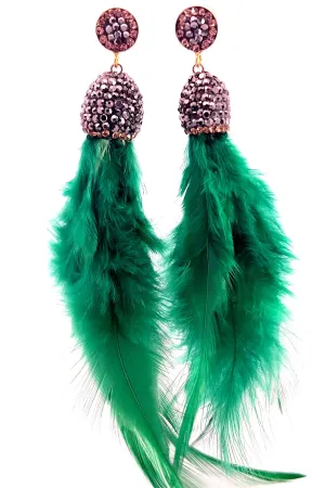 Feather 925 Sterling Silver Statement Earring