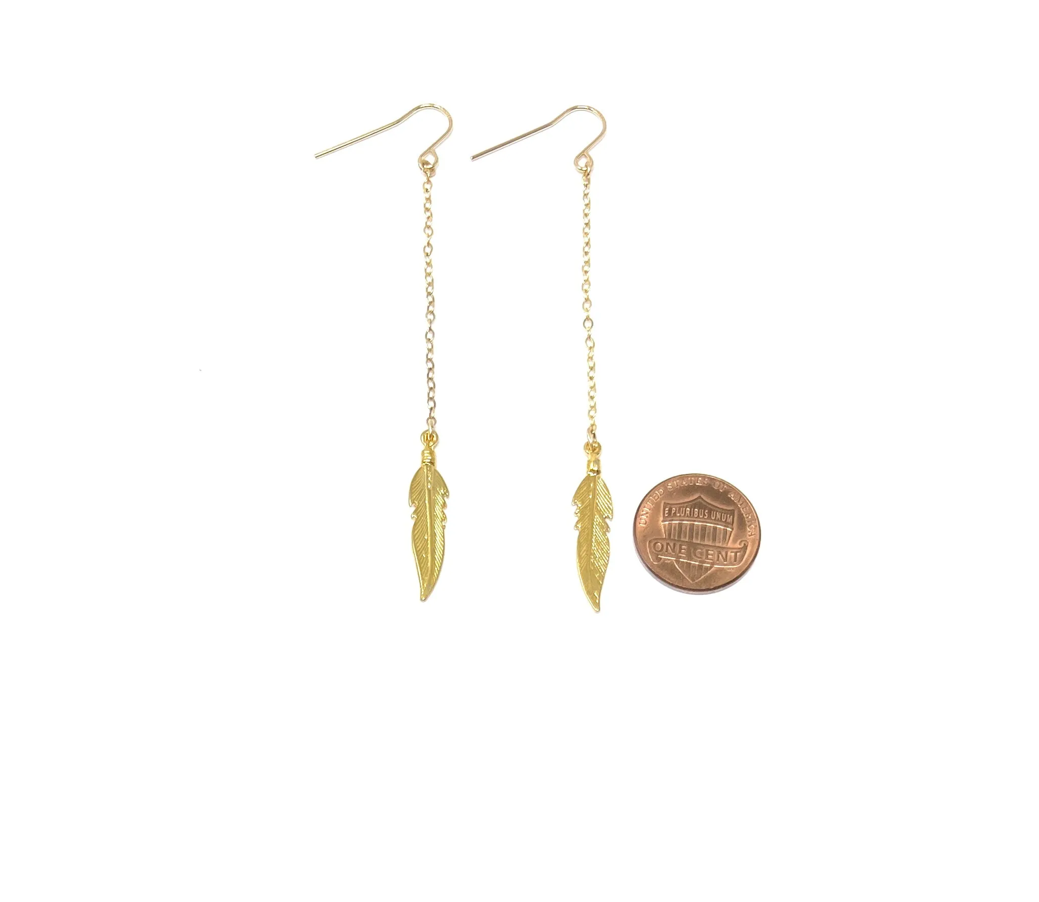 Feather Chain Earrings