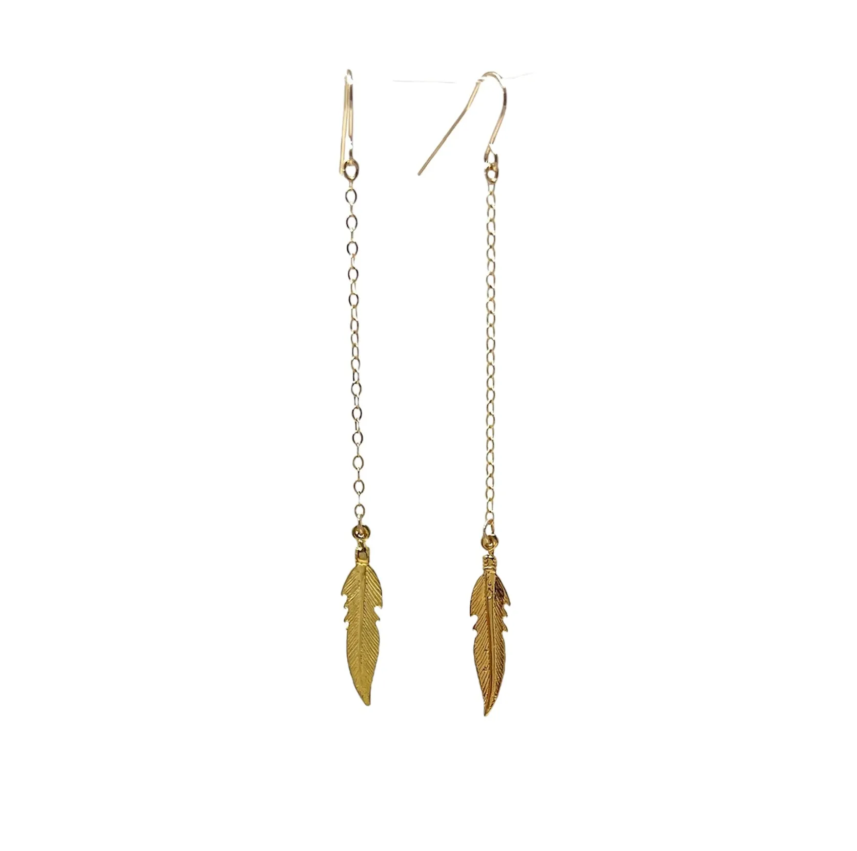 Feather Chain Earrings