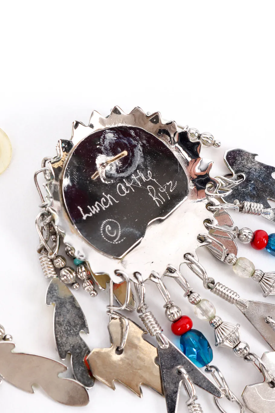 Feather Charm Chandelier Earrings
