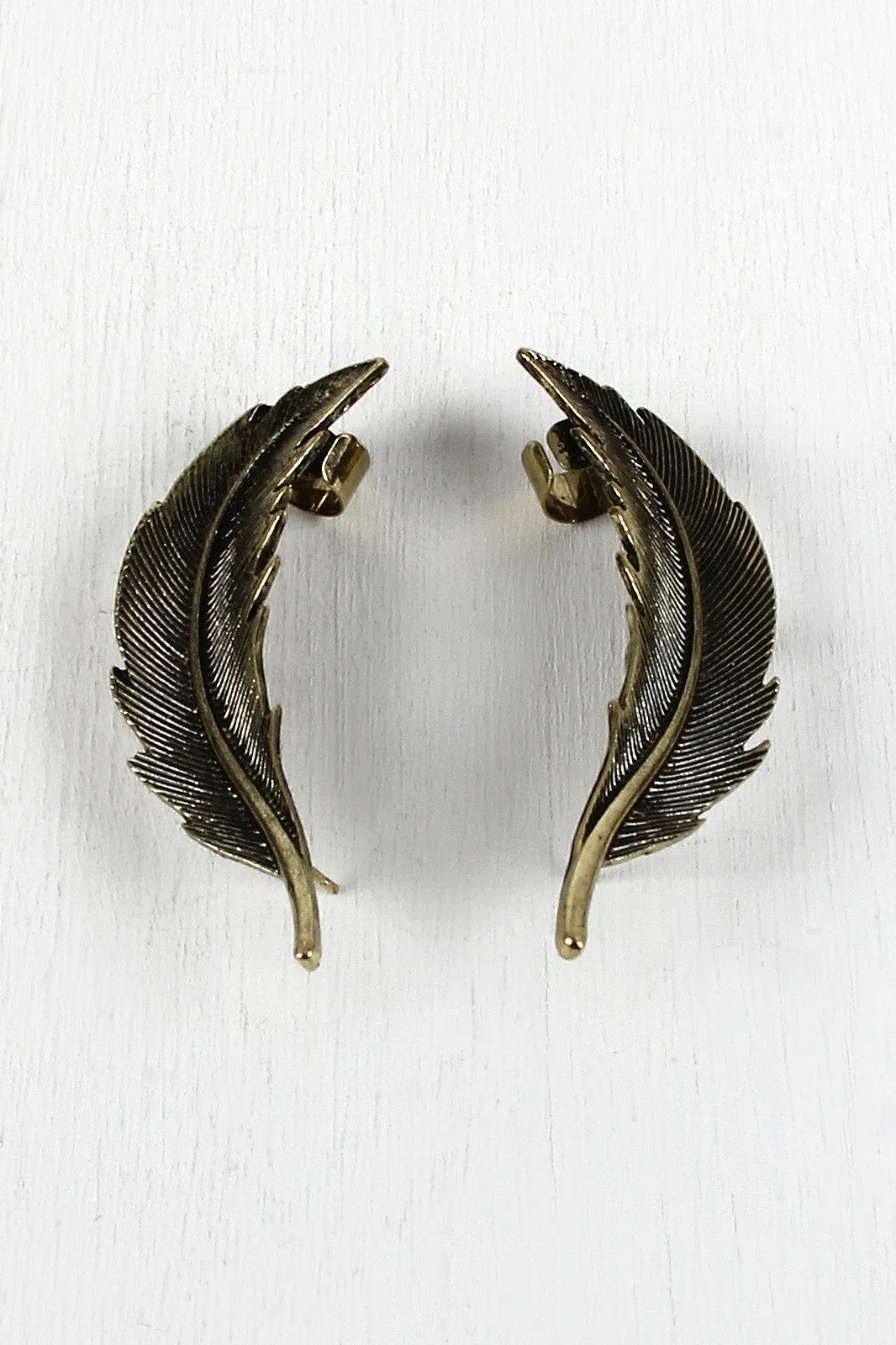Feather Cuff Earrings