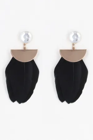 Feather Drop Earrings