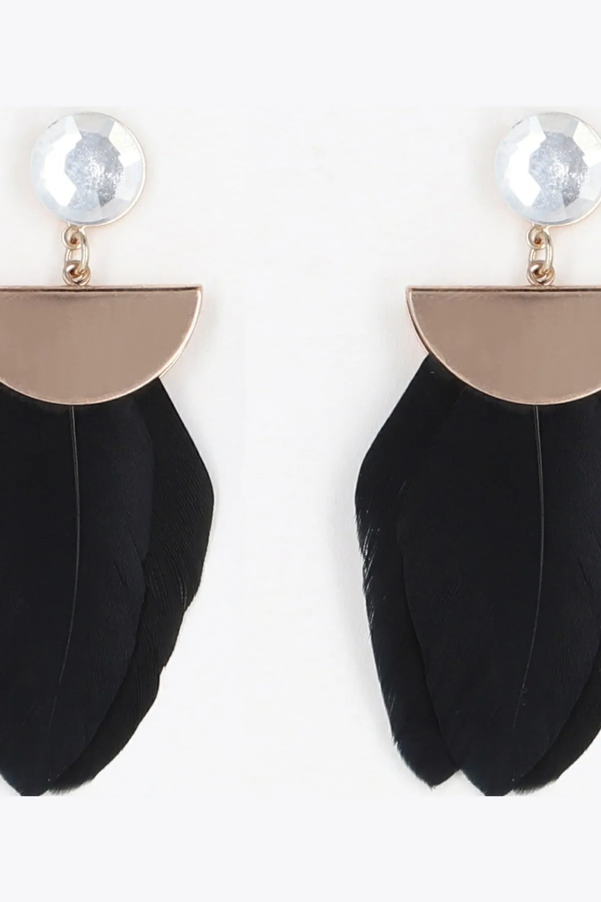 Feather Drop Earrings