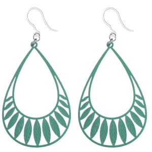Feathered Water Drop Dangles Hypoallergenic Earrings for Sensitive Ears Made with Plastic Posts