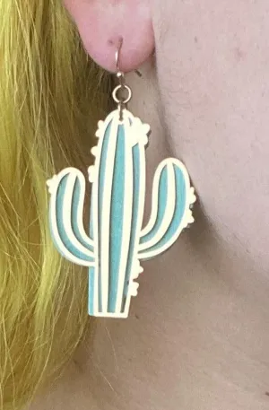 Filigree Cactus Dangle Earrings