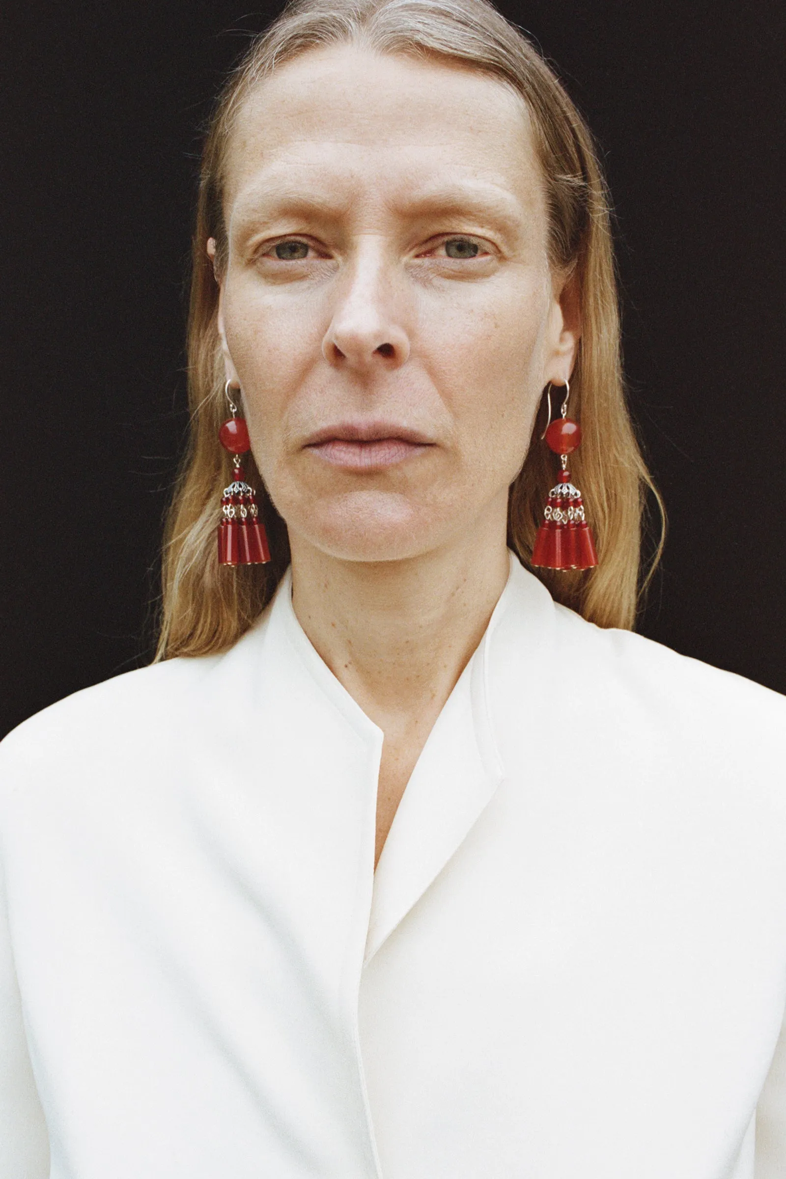 Flamenco Earrings in Carnelian