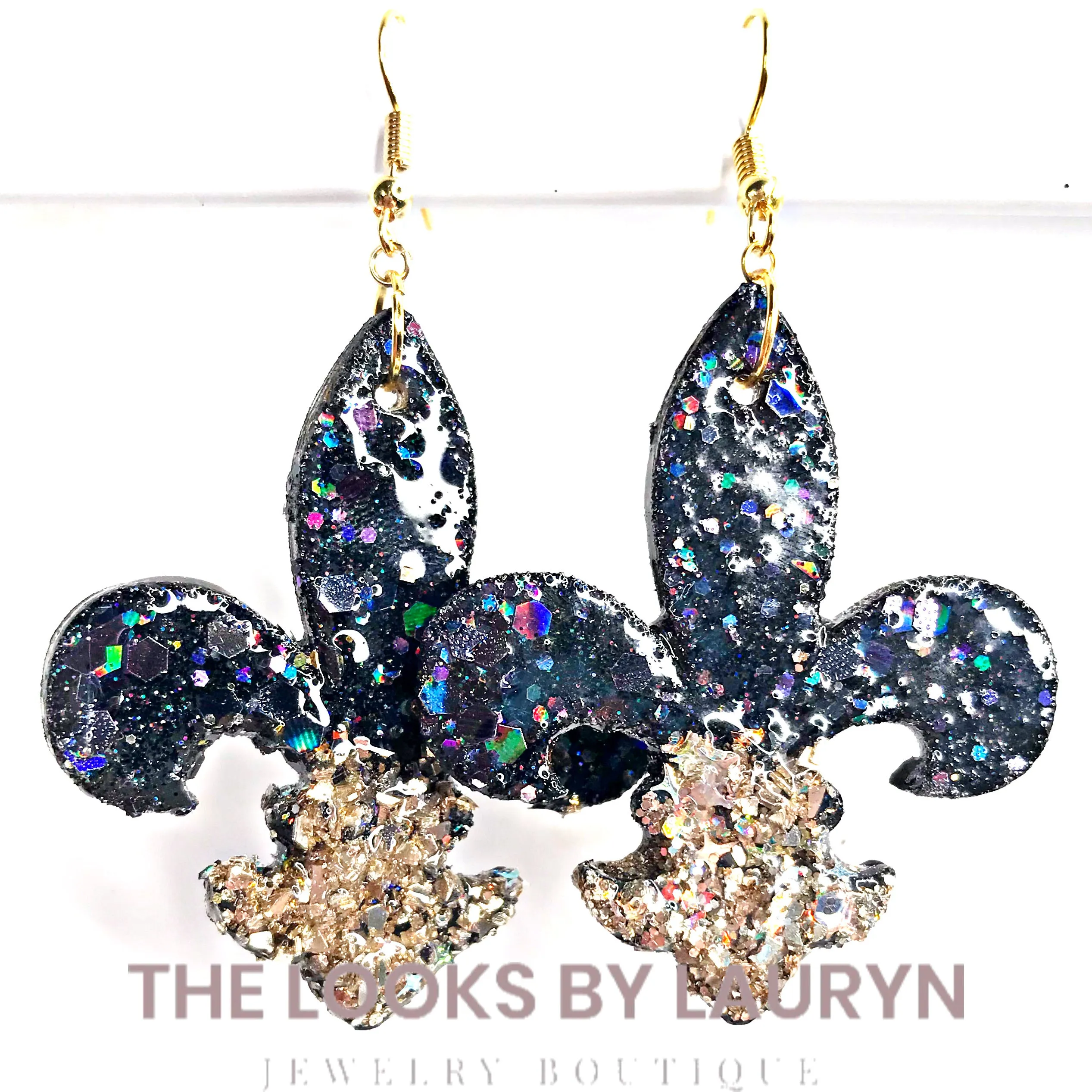 Fleur De Lis Wooden Earrings
