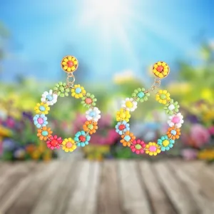 Flower Shower Beaded Earrings