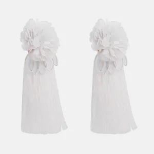Flower Tassel Earrings Trend Street Shooting Inlaid Earrings