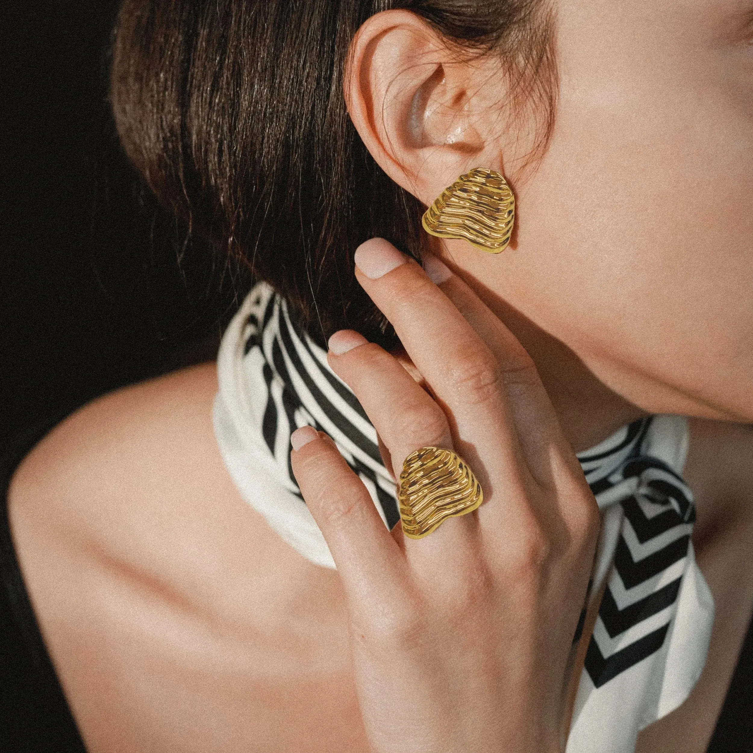 Fluted Shell Earrings