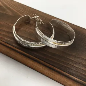 Forged Sterling Hoops