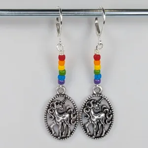 Framed Unicorn Earrings
