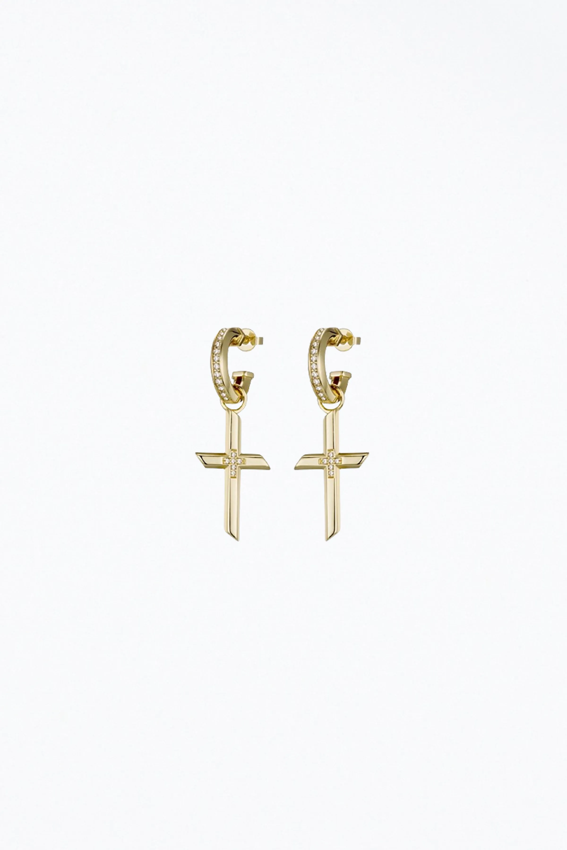 FREEDOM CROSS CHARM EARRINGS