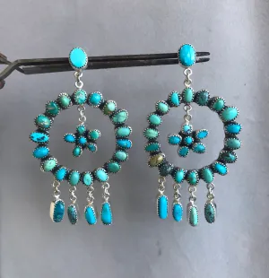 Full Circle Turquoise Earrings