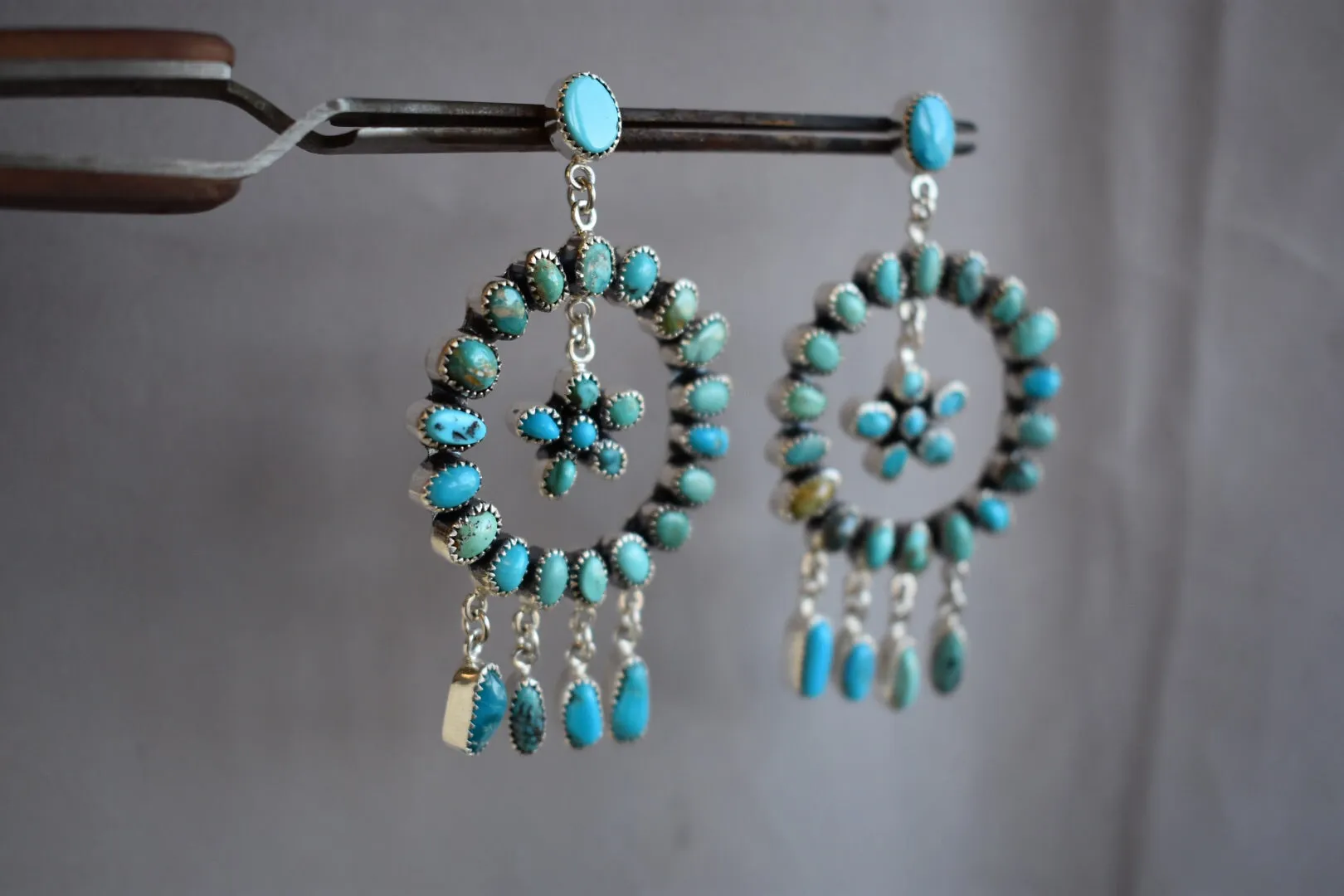 Full Circle Turquoise Earrings