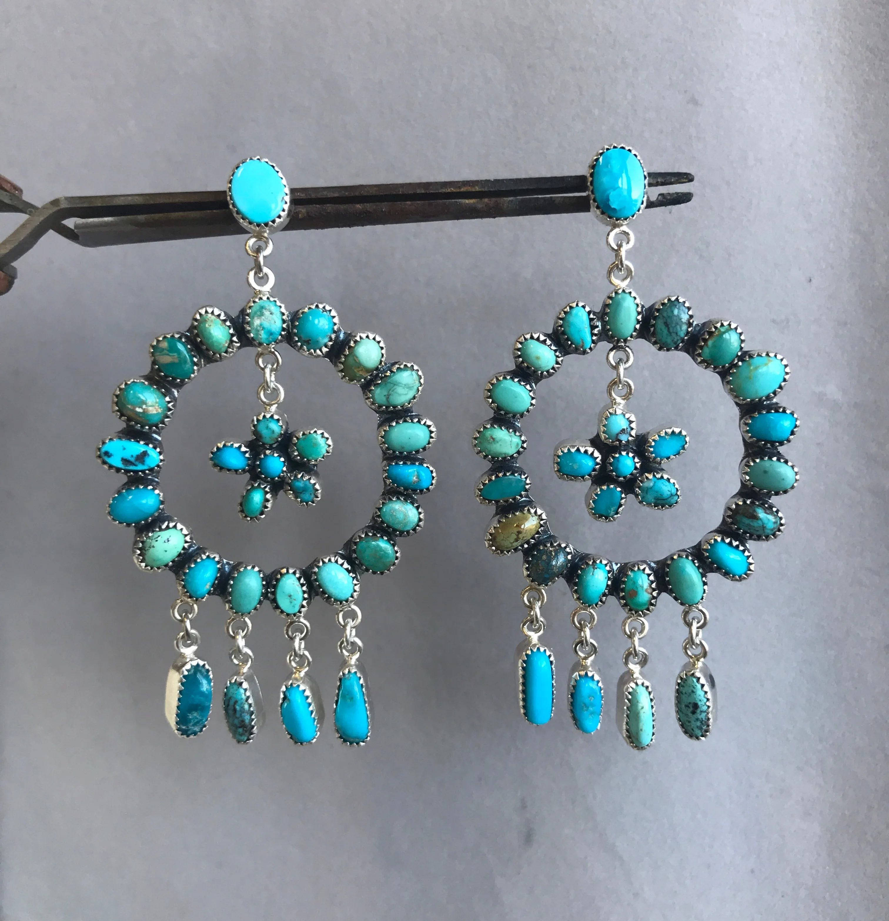 Full Circle Turquoise Earrings