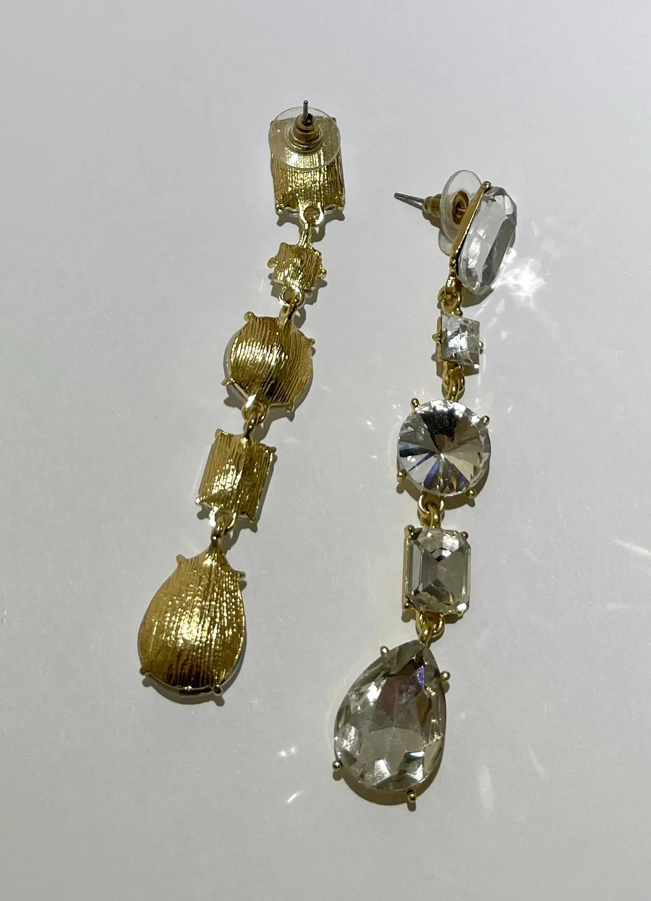 Glam & Stones Gold Drop Earrings
