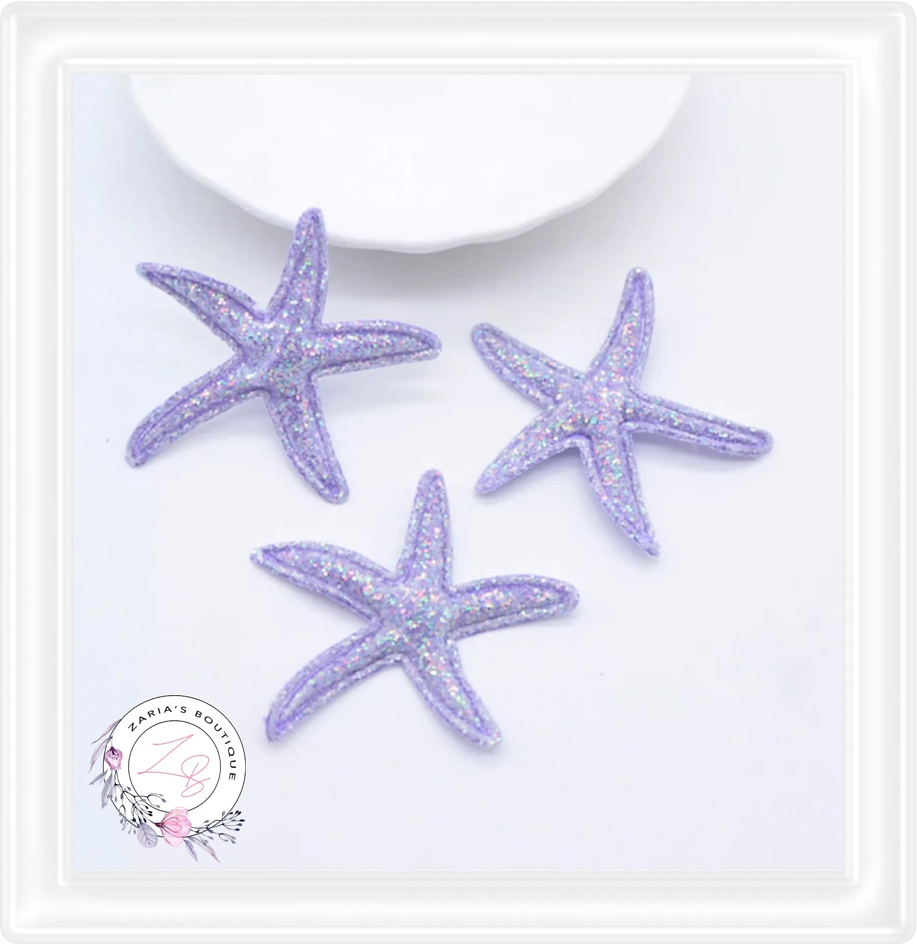 • Glitter Starfish • Bow & Mermaid Tiara Embellishments • 7 Colours •