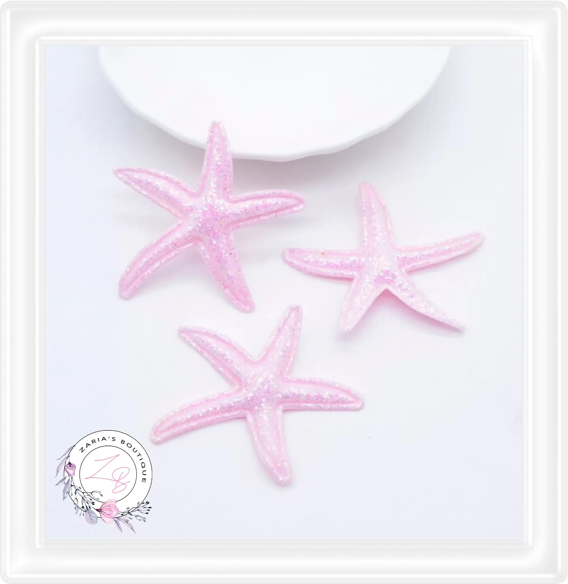 • Glitter Starfish • Bow & Mermaid Tiara Embellishments • 7 Colours •