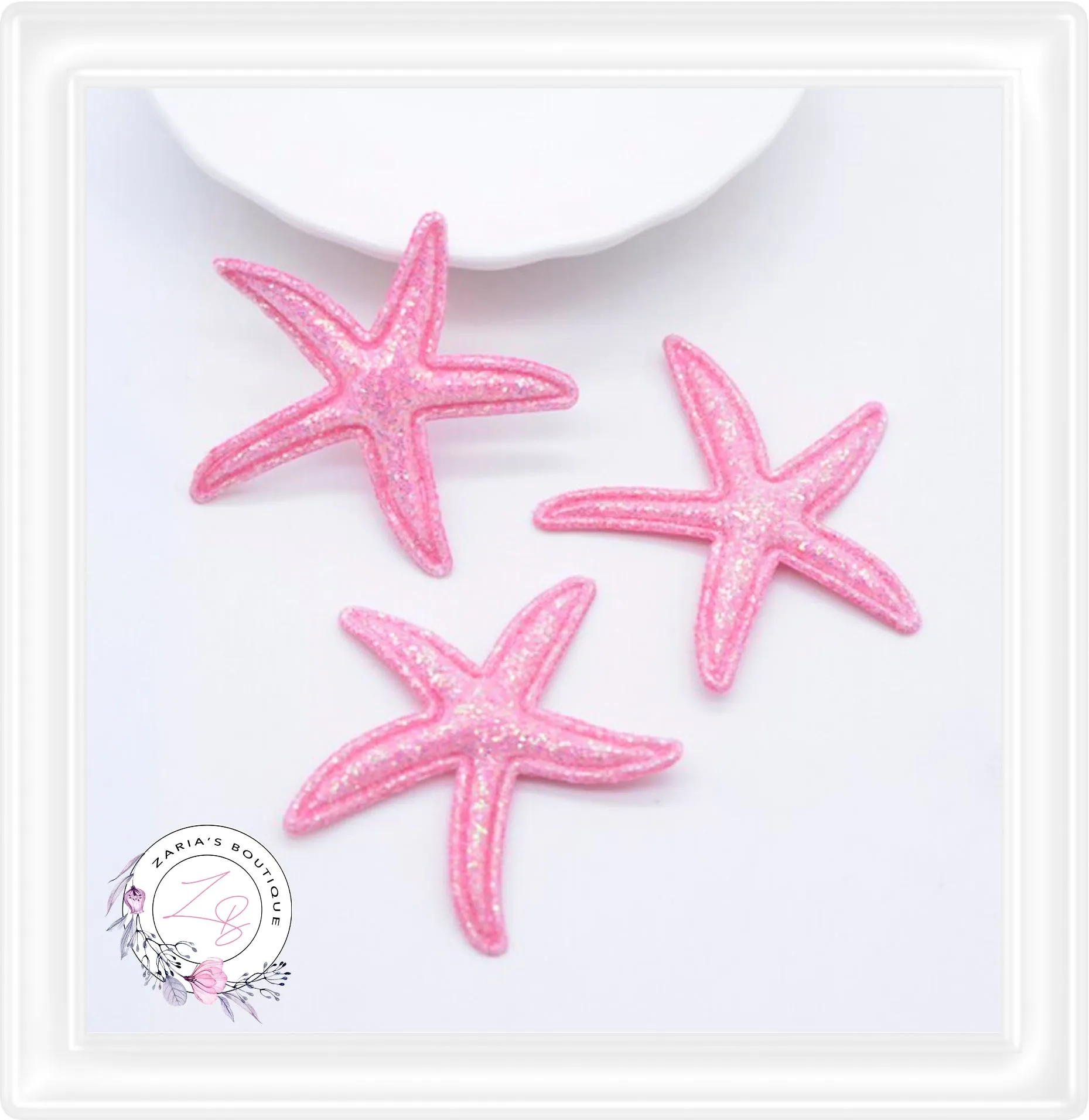 • Glitter Starfish • Bow & Mermaid Tiara Embellishments • 7 Colours •