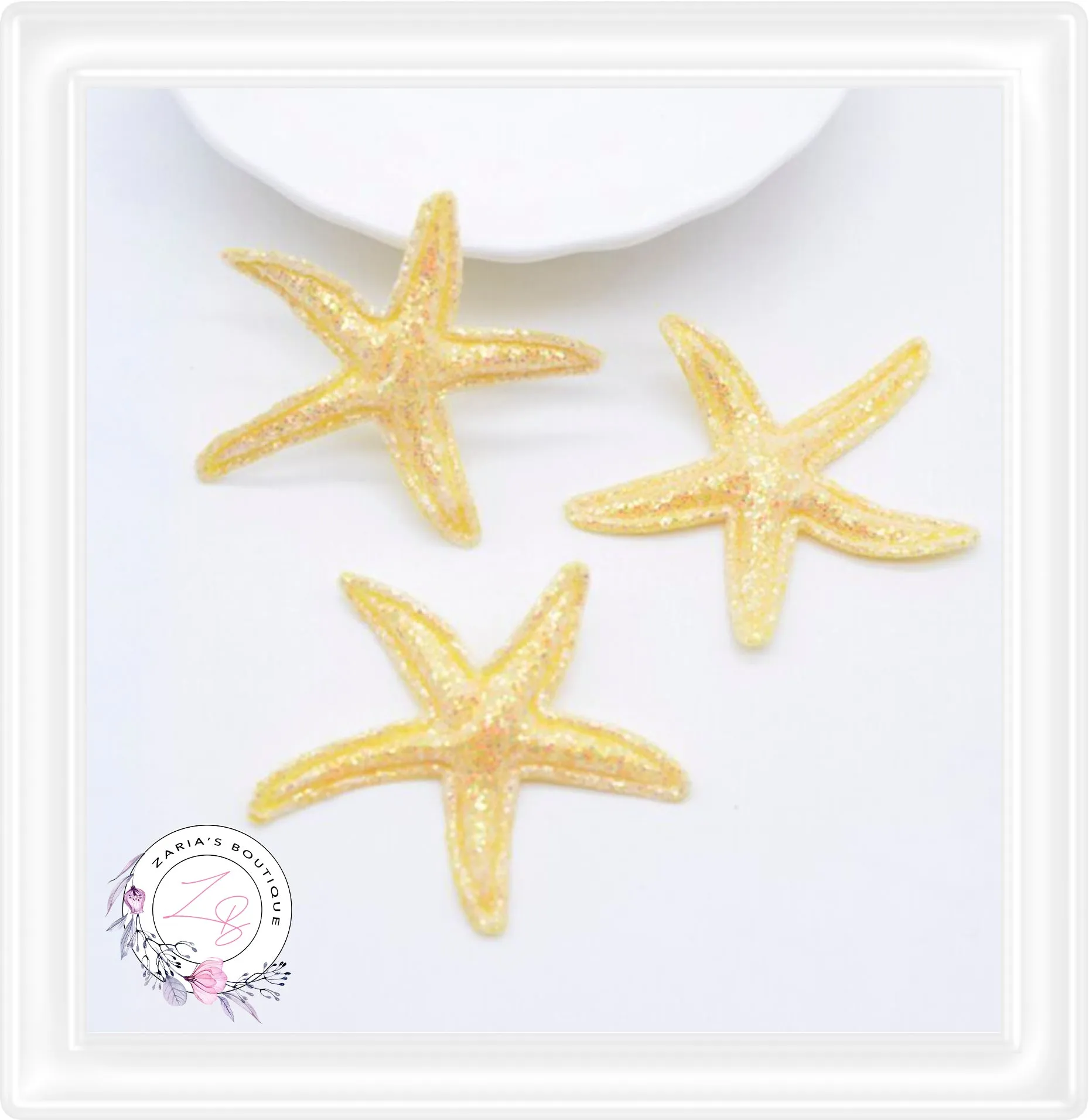 • Glitter Starfish • Bow & Mermaid Tiara Embellishments • 7 Colours •
