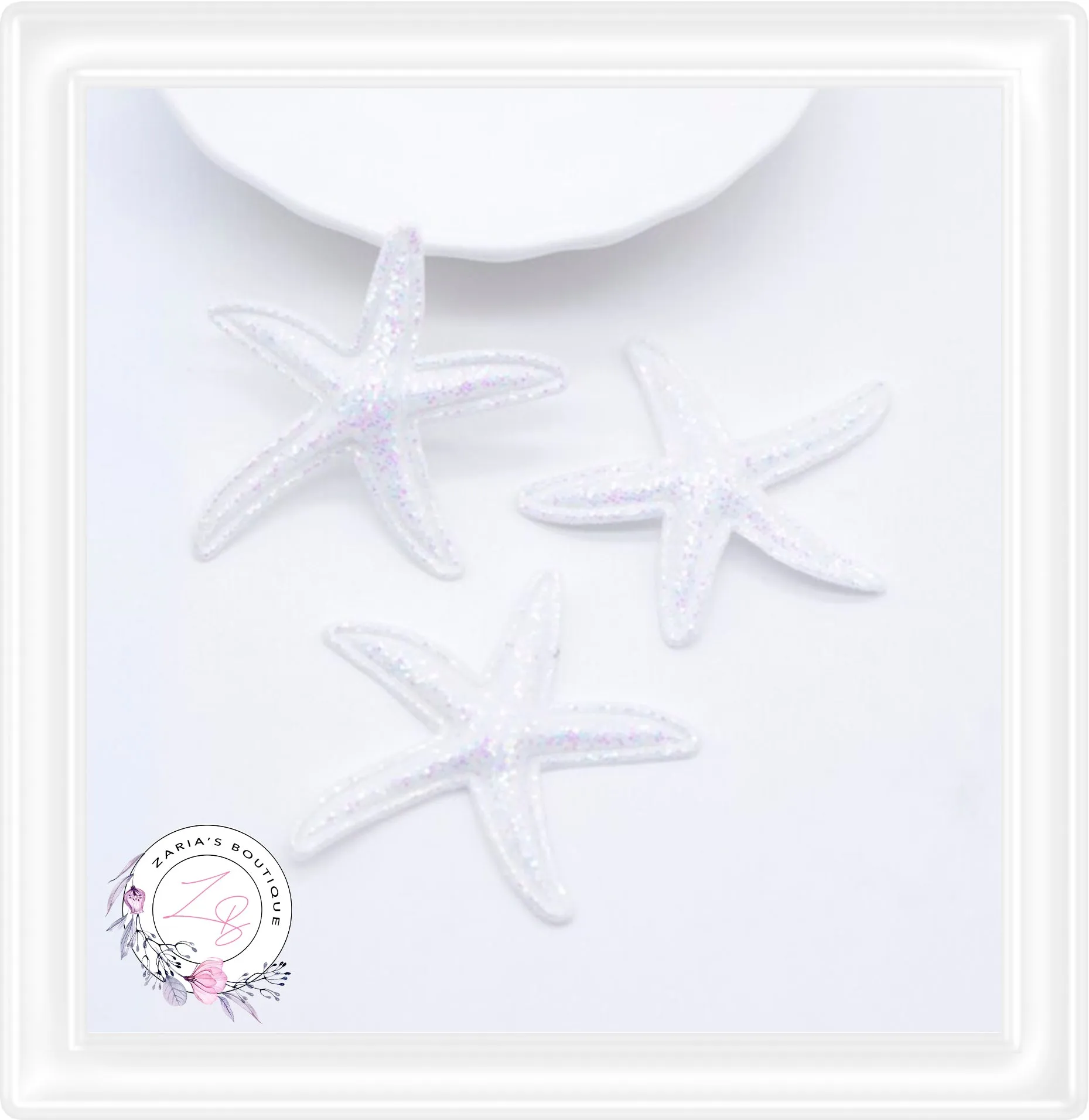 • Glitter Starfish • Bow & Mermaid Tiara Embellishments • 7 Colours •