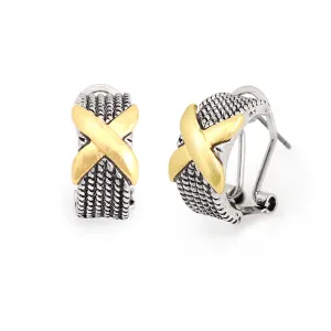 GOLD AND SILVER HOOP EARRINGS #FW1203068 (FA19/RD26)