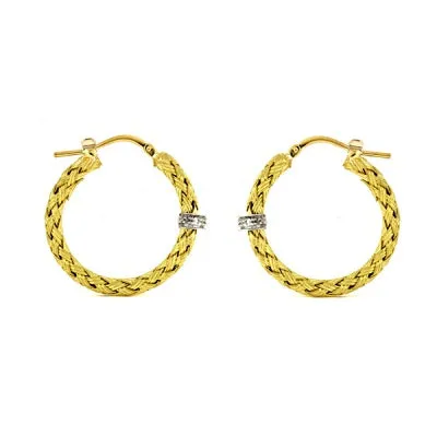 Gold Braided Hoop Earrings
