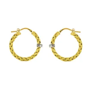 Gold Braided Hoop Earrings