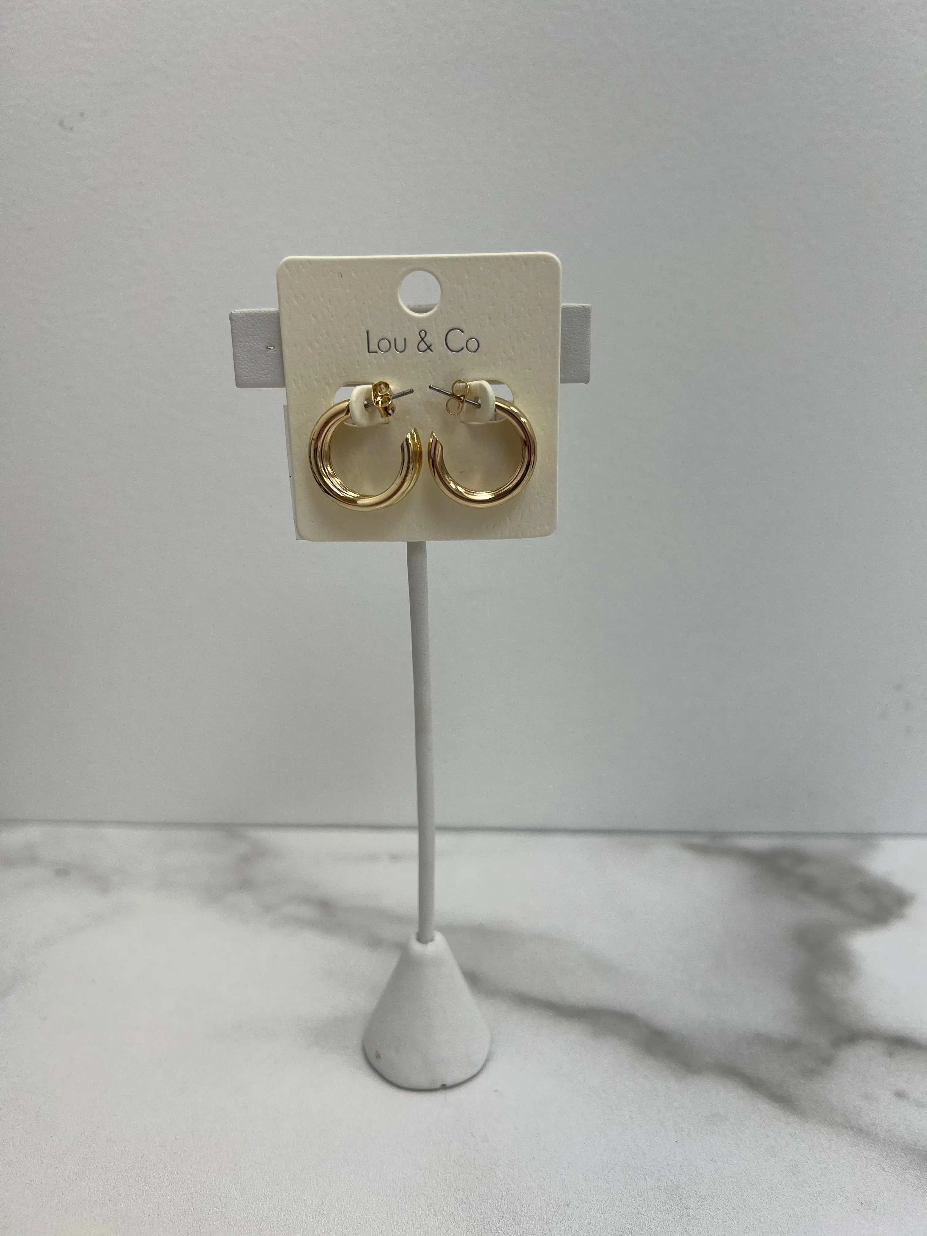 Gold-Dipped Hoop Earrings