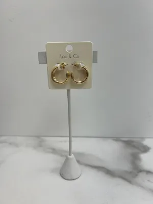 Gold-Dipped Hoop Earrings