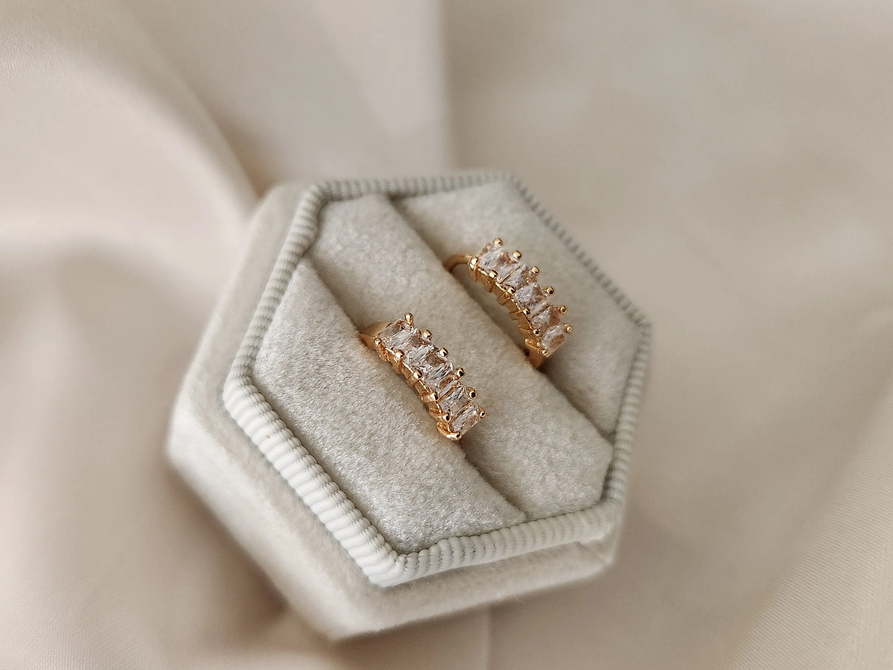 Gold Filled  Hoop CZ  Earrings ,Minimalist Jewelry, Birthday Gift.