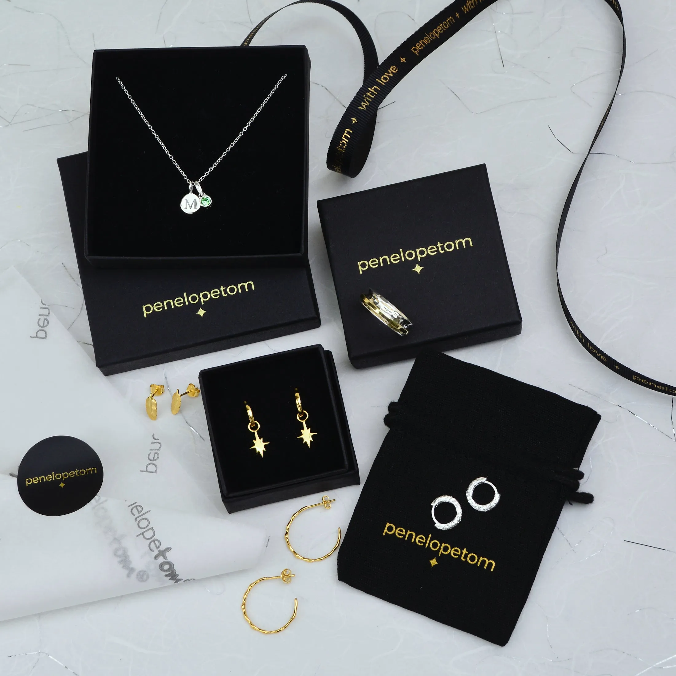 Gold Open Heart Hoop Earrings