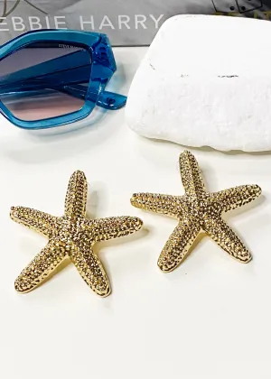 Gold Starfish Earrings