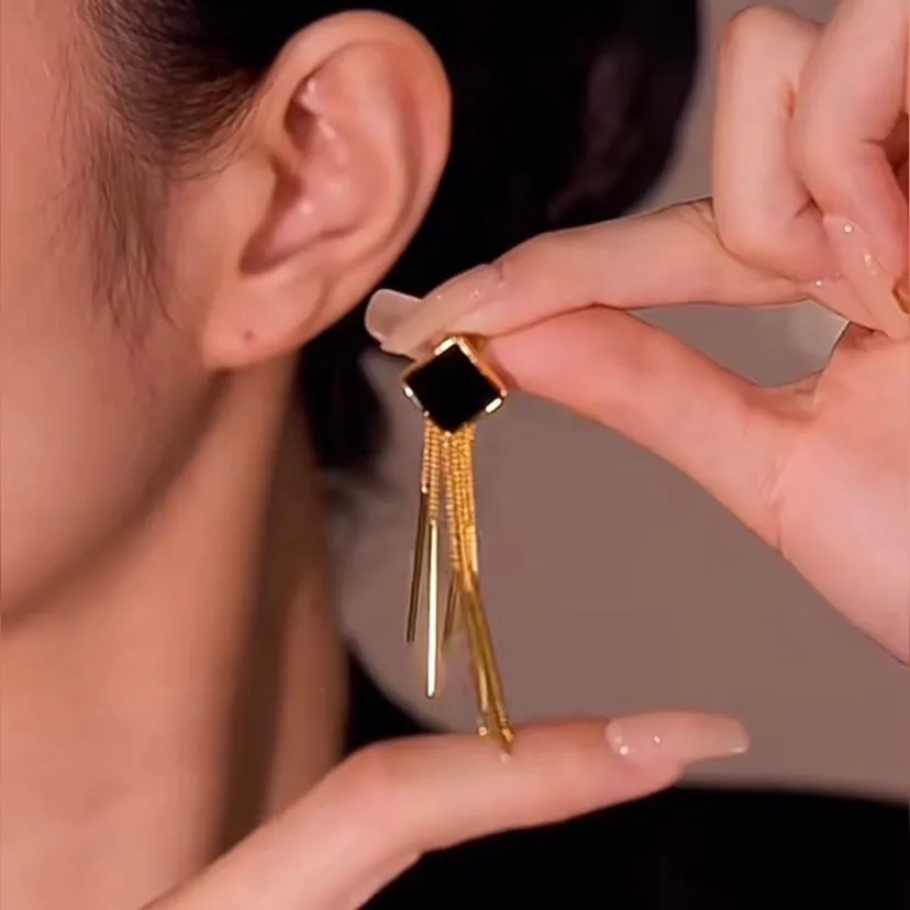 Gold Tassel Earrings