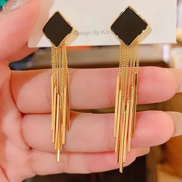 Gold Tassel Earrings