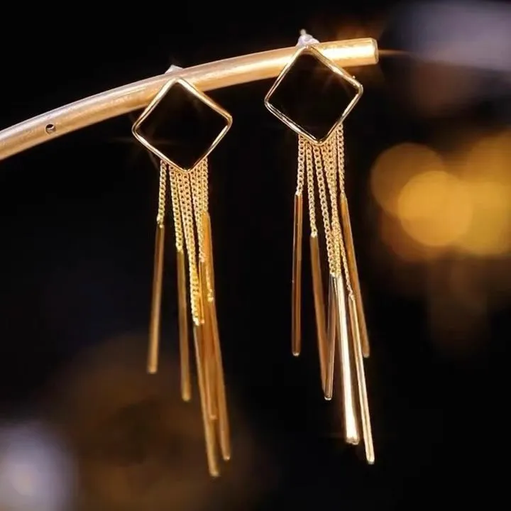 Gold Tassel Earrings
