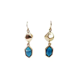 GOLD-TURQUOISE EARRINGS  #FW1203523 (SC17)