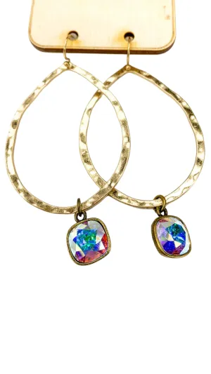 Golden Prism Hoop Earrings