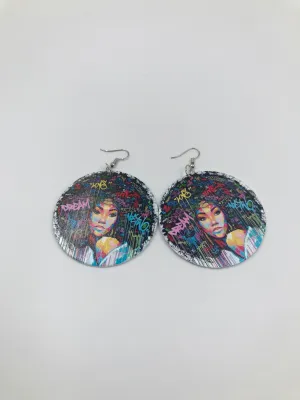 Graffiti Goddess Dangle Earrings